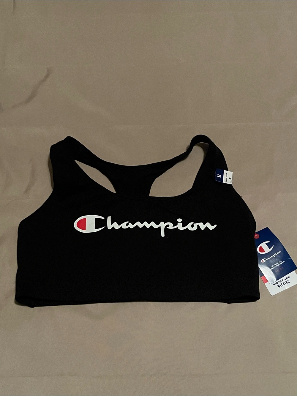 Champion Women’s 2X Black Moisture-Wicking Athletic Sports Bra NWT